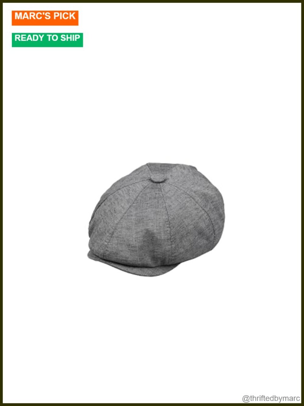 8 Panel Newsboy Cap Linen Blend Cotton Lining Classic Fit